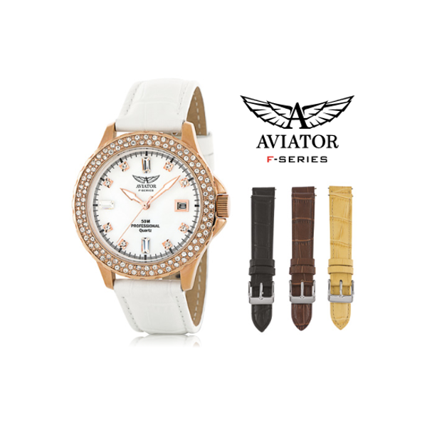 Aviator Ladies Multi Strap Watch
