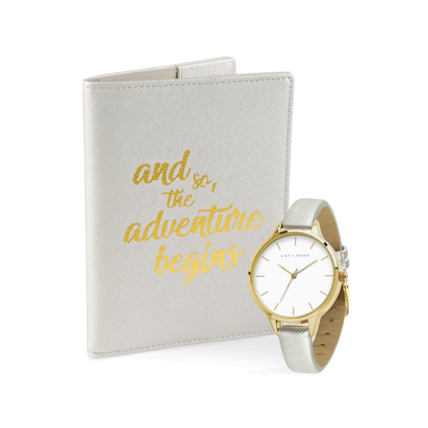 Picture of Lily + Stone Pearl Passport Cover and Watch Set