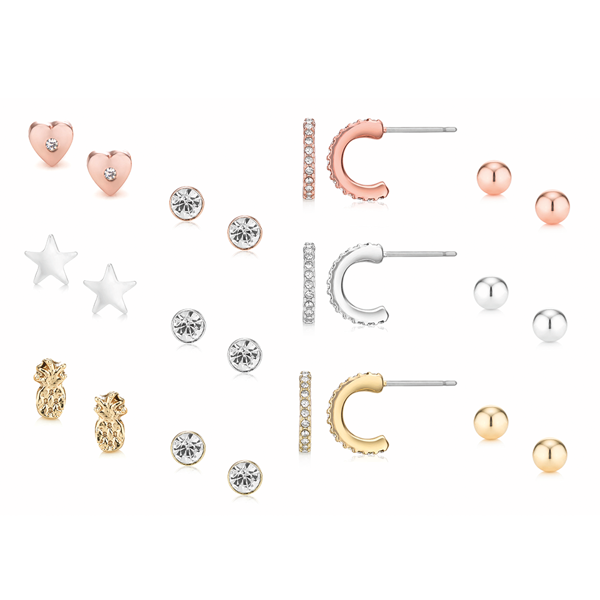 Picture of Buckley London 12 Piece Micro Earring Set