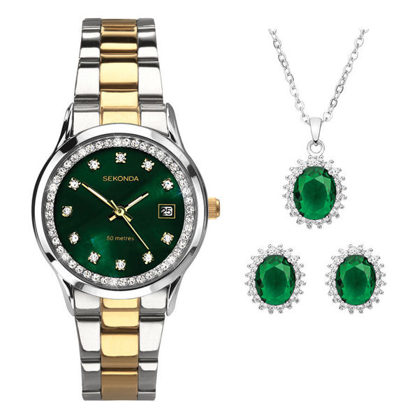 Picture of Sekonda  Ladies' 3-Piece Green Gift Set